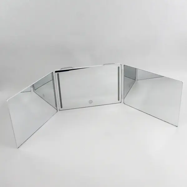 Hieey Trifold 24 LED Cosmetic Mirror W/ Telescoping Hooks CY0431 Open Box