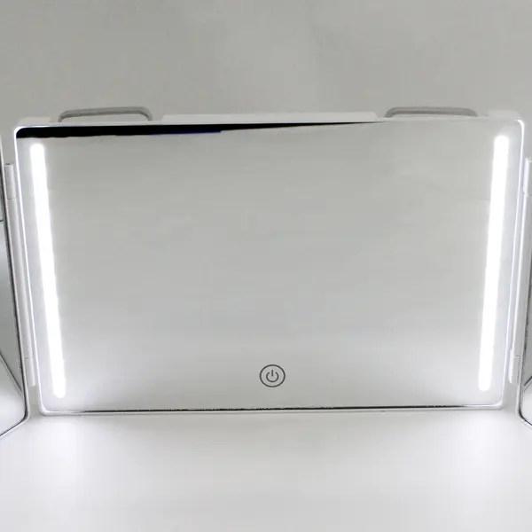 Hieey Trifold 24 LED Cosmetic Mirror W/ Telescoping Hooks CY0431 Open Box