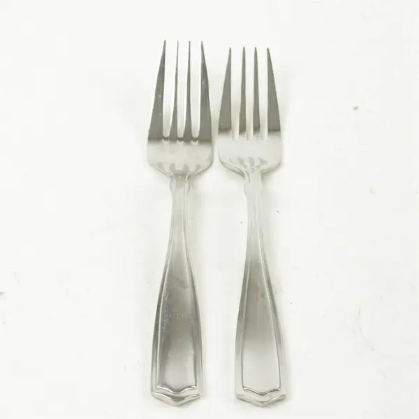 Set of 2 Oneida Carolina Stainless Medium Solid Cold Meat Serving Forks