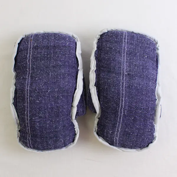 Handmade Purple With Elephant Fabric House Slippers One Size
