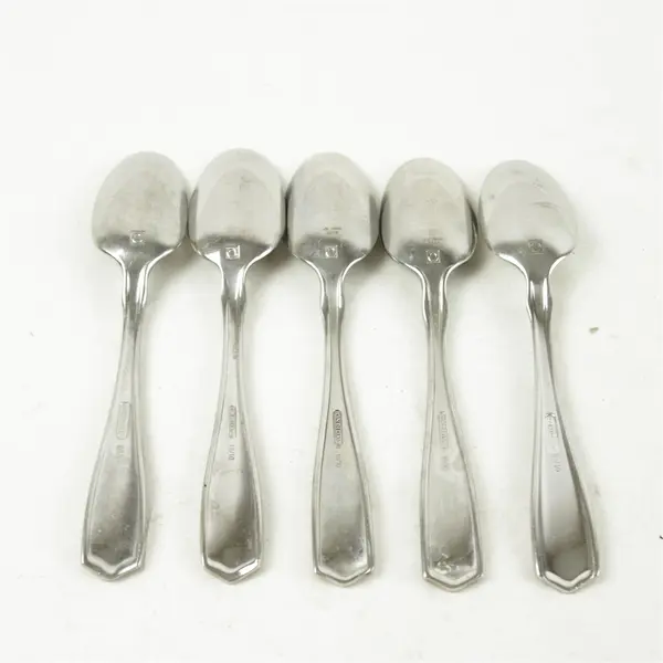 Set of 5 Oneida Carolina Stainless Oval Place Soup Spoons