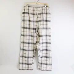 Northern Expedition Limited White/Gray Plaid Patterned Men's XL Pajama Pants