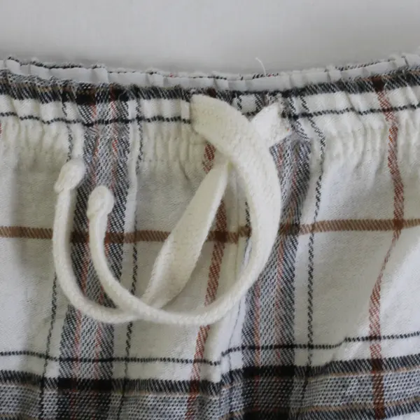 Northern Expedition Limited White/Gray Plaid Patterned Men's XL Pajama Pants