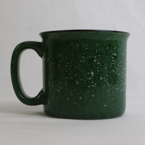 Alaska Green/White Marble Patterned Ceramic Mug With Handle 3.8" Tall