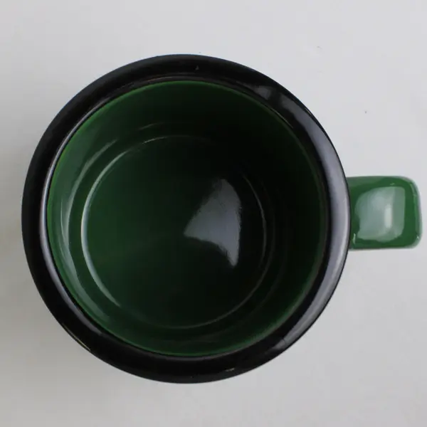Alaska Green/White Marble Patterned Ceramic Mug With Handle 3.8" Tall