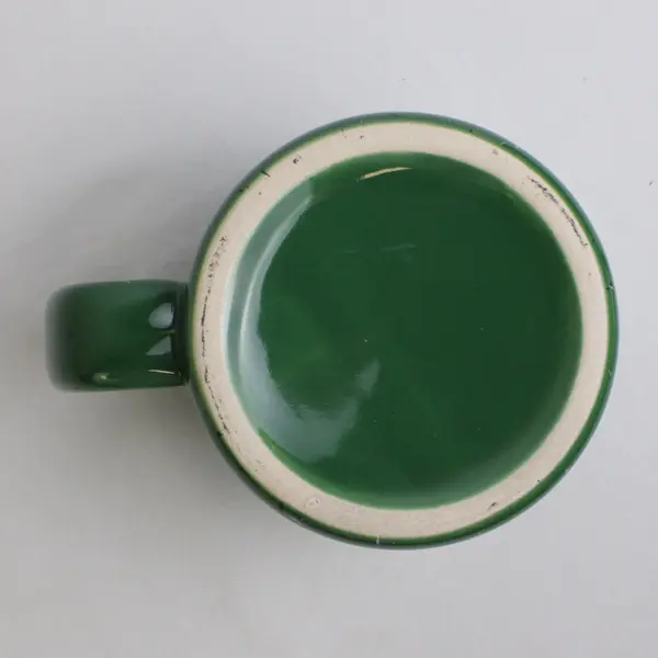 Alaska Green/White Marble Patterned Ceramic Mug With Handle 3.8" Tall