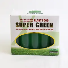 Set Of 10 Greenthumb Inc Super Green Liquid Plant Food 1.22 Oz