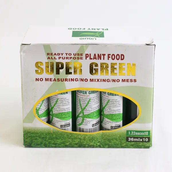 Set Of 10 Greenthumb Inc Super Green Liquid Plant Food 1.22 Oz