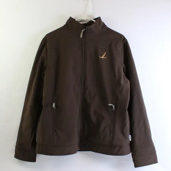 Landway Dark Brown Soft-Shell Fleece-Lined Zip-Up Jacket Men's XL