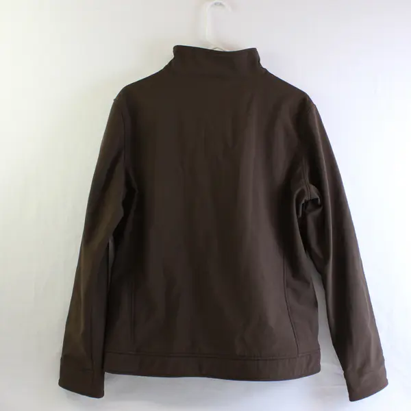 Landway Dark Brown Soft-Shell Fleece-Lined Zip-Up Jacket Men's XL