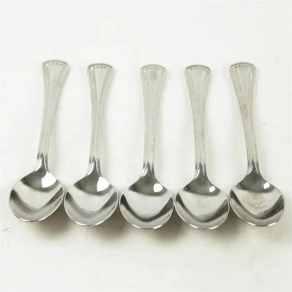 Set of 5 Hampton Silversmiths Stainless Place/Oval Soup Spoon