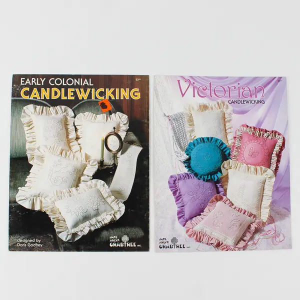 Vintage Lot of 2 Jane Arlyn Crabtree, Inc. Candlewicking Pattern Books 1983