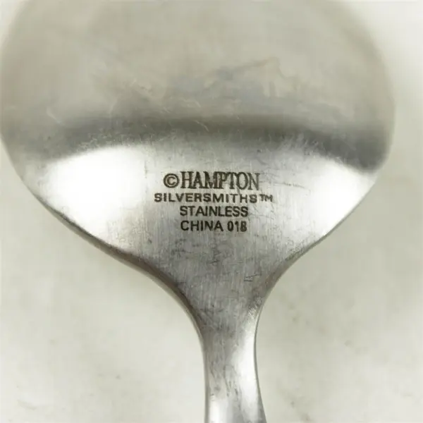 Set of 4 Hampton Silversmiths Stainless Place/Oval Soup Spoons