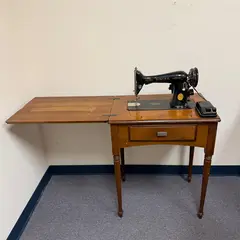 Vintage Singer Sewing Machine in Cabinet with Motor Control - Local Pickup Only