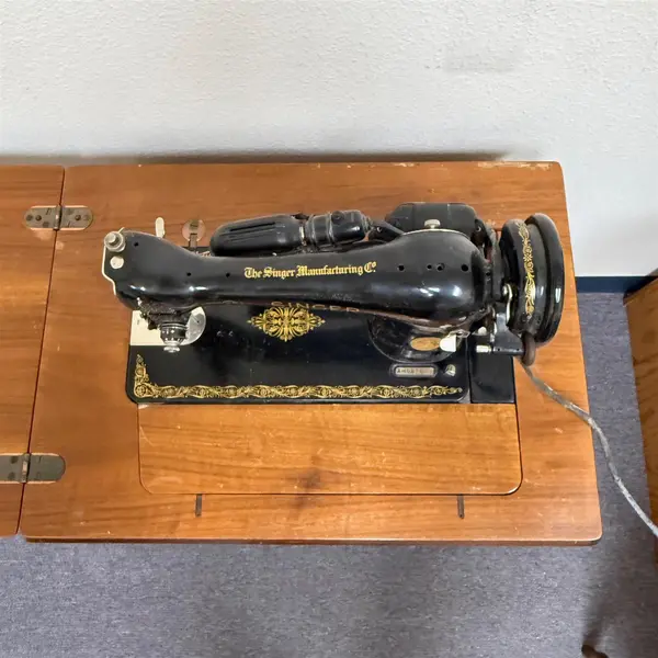 Vintage Singer Sewing Machine in Cabinet with Motor Control - Local Pickup Only