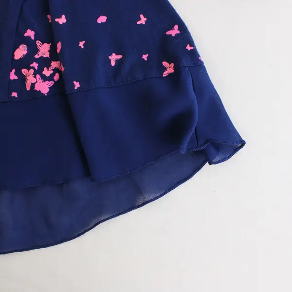 Sonoma Blue and Pink Butterfly Print Top Girls' Size 10