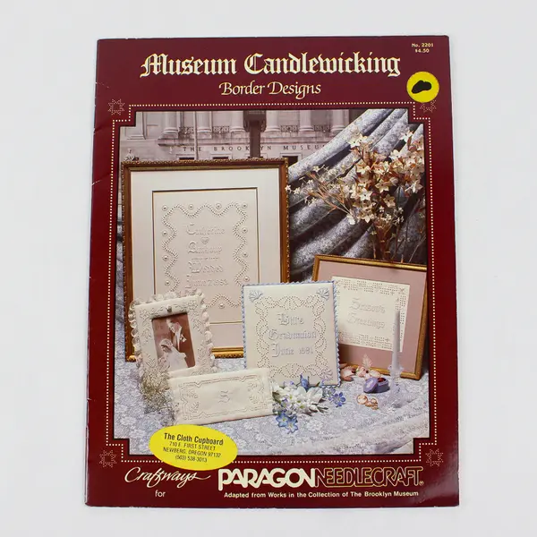 Lot of 2 Museum Candlewicking Pattern Booklets From Paragon Needlecraft