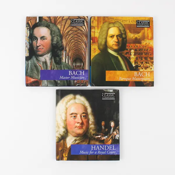 Lot of 3 Classic Composers CD/Book Combo Bach and Handel, 2005