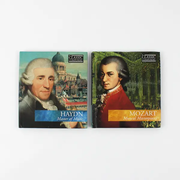 Lot of 2 Classic Composers CD/Book Combo - Mozart and Haydn, 2002
