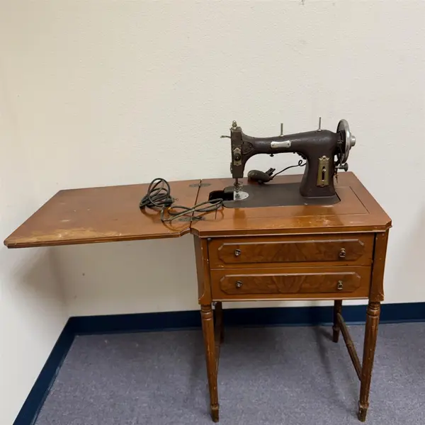 Vintage Domestic Sewing Machine in Cabinet - Local Pickup Only