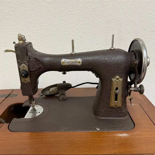 Vintage Domestic Sewing Machine in Cabinet - Local Pickup Only