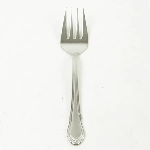Hampton Silversmiths Lauren Frosted Stainless  Medium Solid Meat Serving Fork