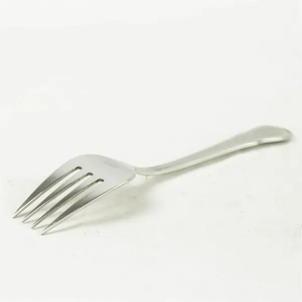 Hampton Silversmiths Lauren Frosted Stainless  Medium Solid Meat Serving Fork