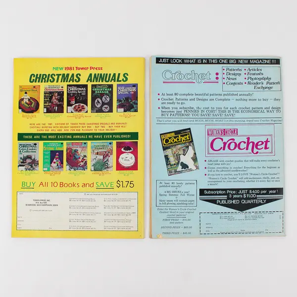 Vintage Lot of 2 Women's Circle Crochet Magazines Fall & Winter 1981 Issues
