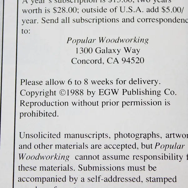 Vintage Popular Woodworking Magazine October 1988 Country Furniture Projects