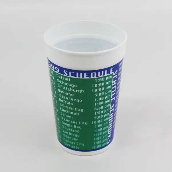  Seattle Seahawks Souvenir Plastic 6" Tall NFL Now Time Cup 1999
