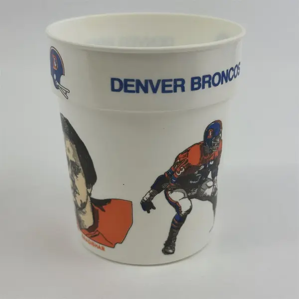 Vintage NFL Football Randy Gradishar 4" Plastic Cup Denver Broncos #53
