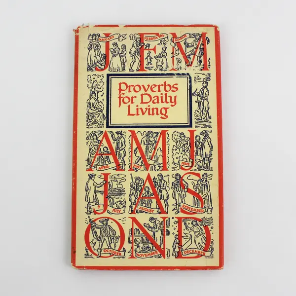 Vintage Peter Pauper Press Proverbs For Daily Living W Dust Jacket