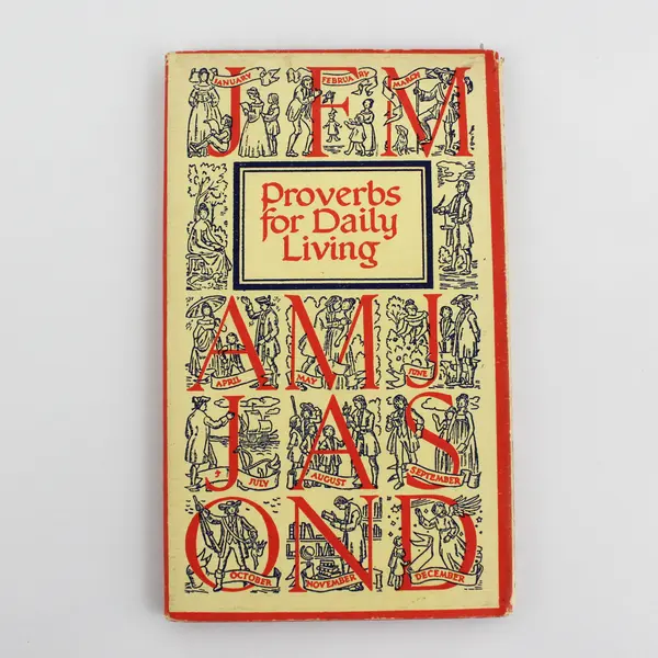 Vintage Peter Pauper Press Proverbs For Daily Living W Dust Jacket