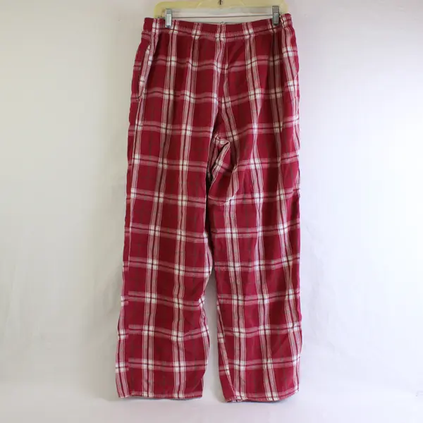 Faded Glory Red/White Plaid Patterned Pajama Pants Men's Size Large (36/38)