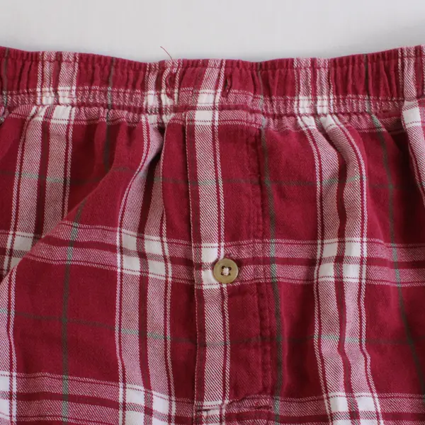 Faded Glory Red/White Plaid Patterned Pajama Pants Men's Size Large (36/38)