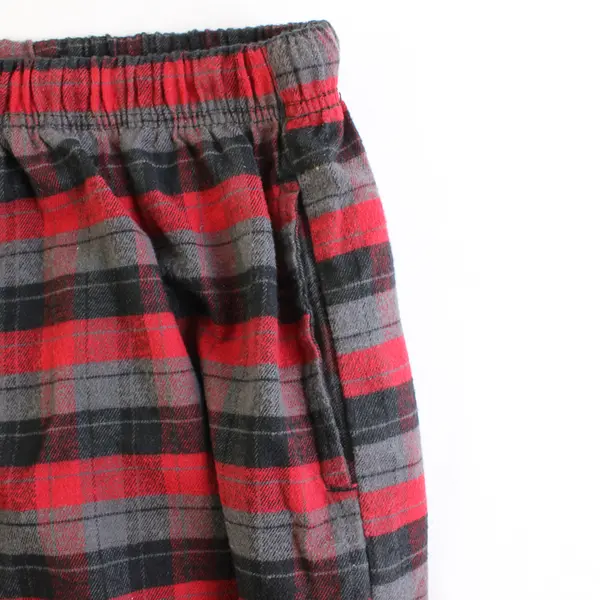 Cascade Casual Wear Red/Gray Plaid Patterned Pajama Pants Men's Size MD