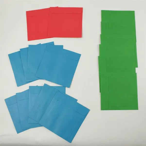 Lot of 17 CD/DVD Paper Sleeves 5x5 New Media Storage Mailers