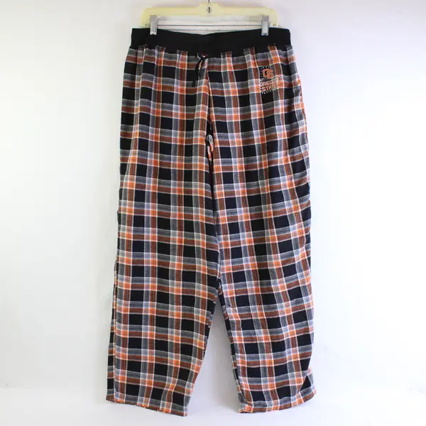 Sideline Apparel Orange/Black OSU Plaid Patterned Pajama Pants Women's Size L