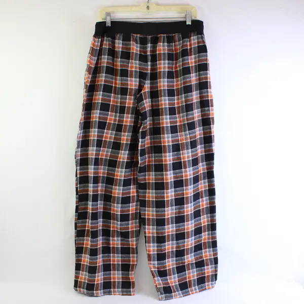 Sideline Apparel Orange/Black OSU Plaid Patterned Pajama Pants Women's Size L