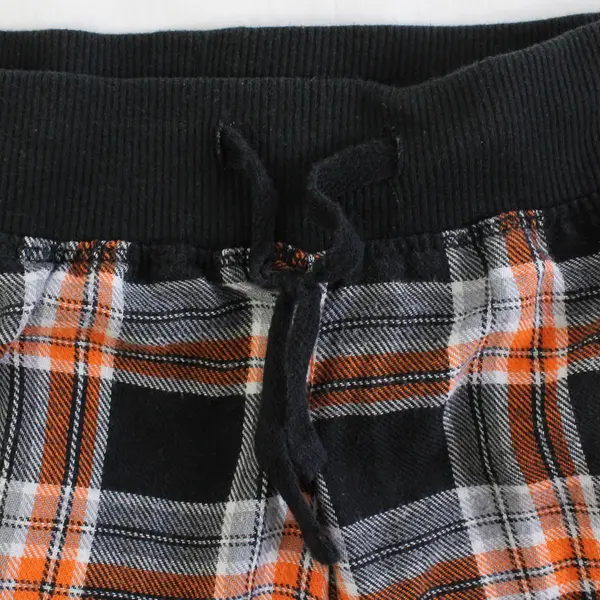 Sideline Apparel Orange/Black OSU Plaid Patterned Pajama Pants Women's Size L