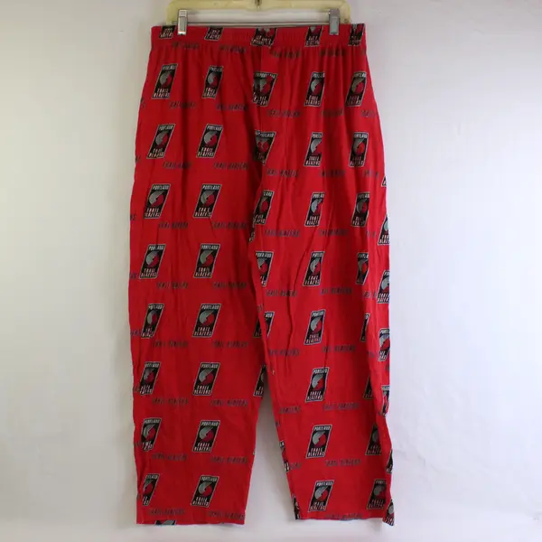 NBA Red/Black Portland Trail Blazers Patterned Pajama Pants Women's Size L