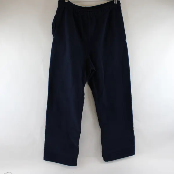 Jerzees Solid Navy Blue Color Straight Leg Sweatpants Men's Medium