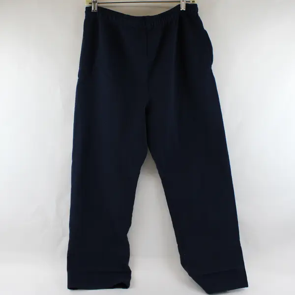 Jerzees Solid Navy Blue Color Straight Leg Sweatpants Men's Medium