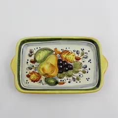 Small Rectangular Trinket Serving Tray Signed By Ammannati Of Italy 7"