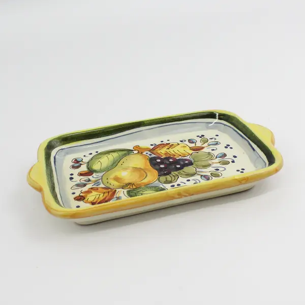 Small Rectangular Trinket Serving Tray Signed By Ammannati Of Italy 7"