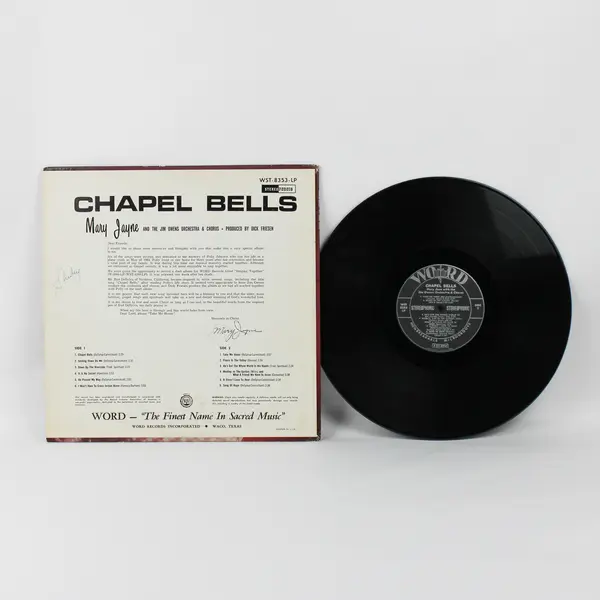 Mary Jayne Chapel Bells Vinyl LP Word Records Christian Gospel