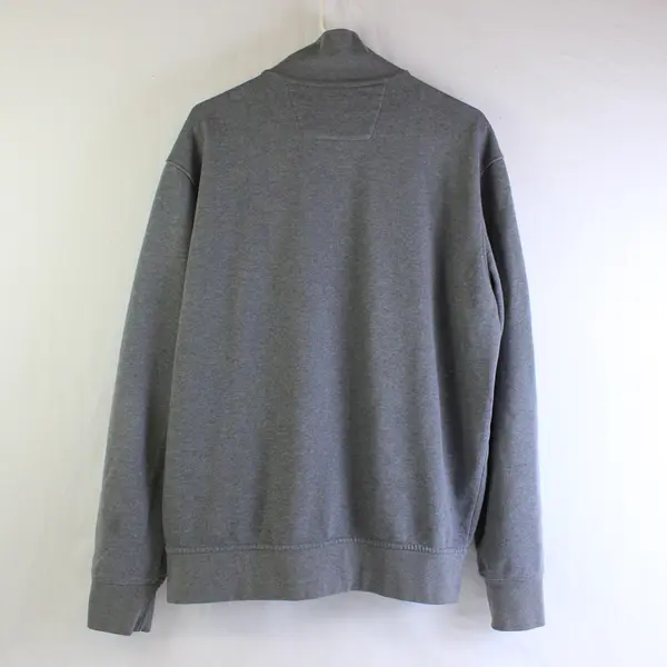 Kirkland Signature Gray Long Sleeve Full Zip Mock Neck Sweatshirt Men's Large