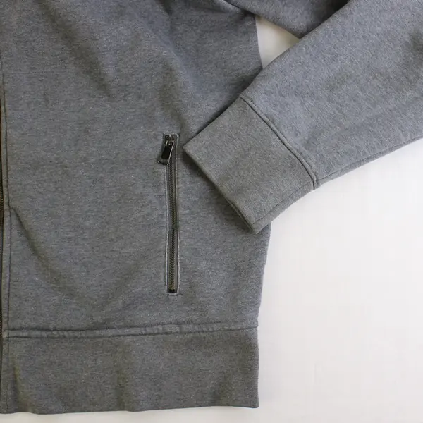 Kirkland Signature Gray Long Sleeve Full Zip Mock Neck Sweatshirt Men's Large