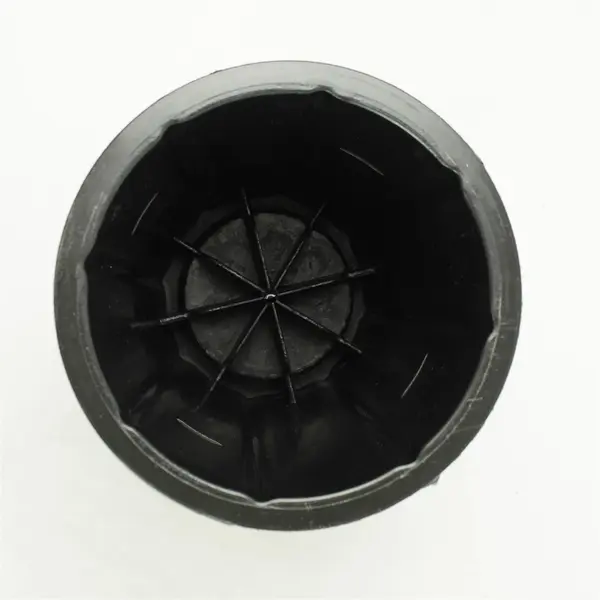 Lot of 4 Black Plastic Planters 6x9.5in Stackable Indoor/Outdoor