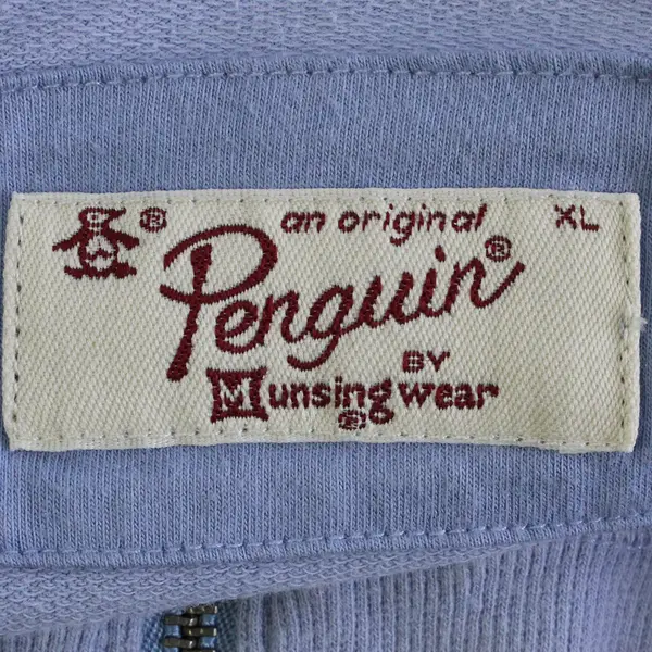 Penguin By Munsing Wear Blue Long Sleeve Full Zip Hooded Sweatshirt Women's XL